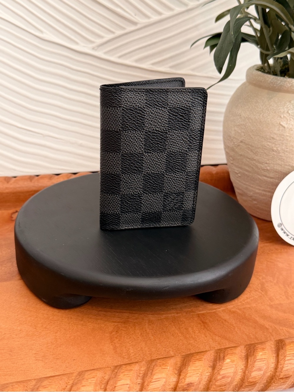Louis Vuitton Black Checkered Card Holder